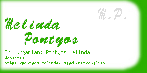 melinda pontyos business card